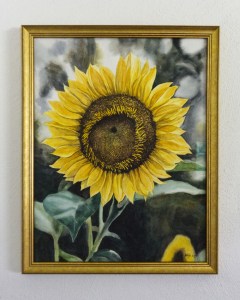 akvarellmaal Päevalill interjooris