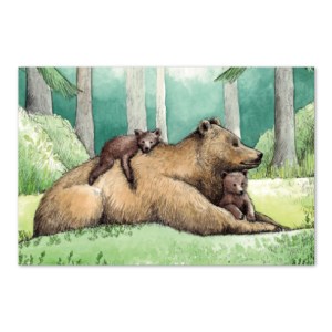 Postkaart - Kolm karu - metsalapsepõlv