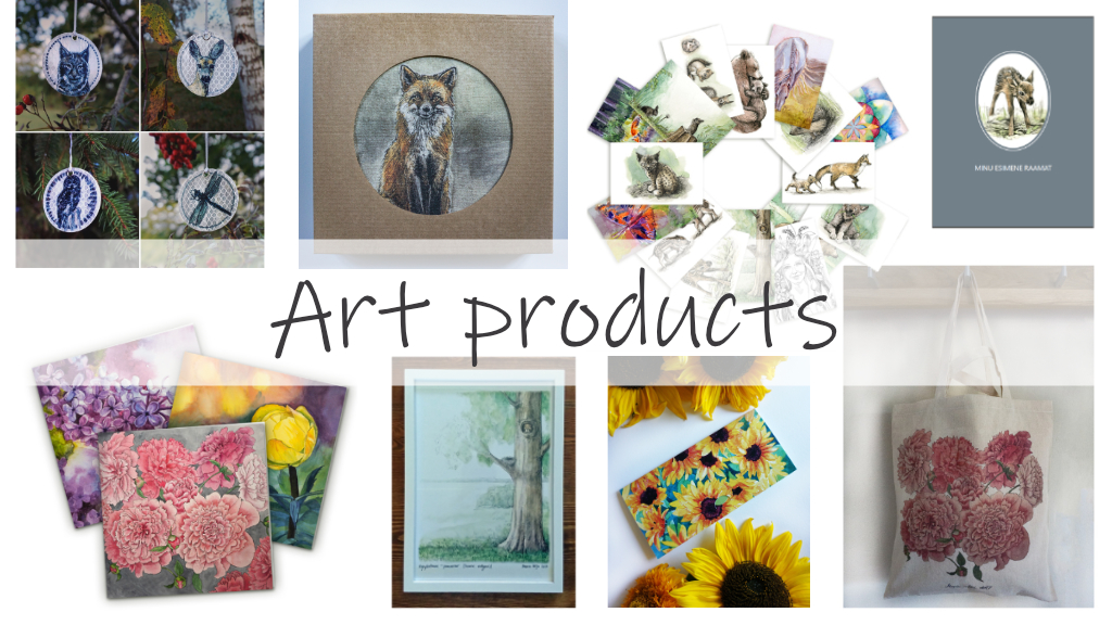 Prints, cards, reflectors, tote bags