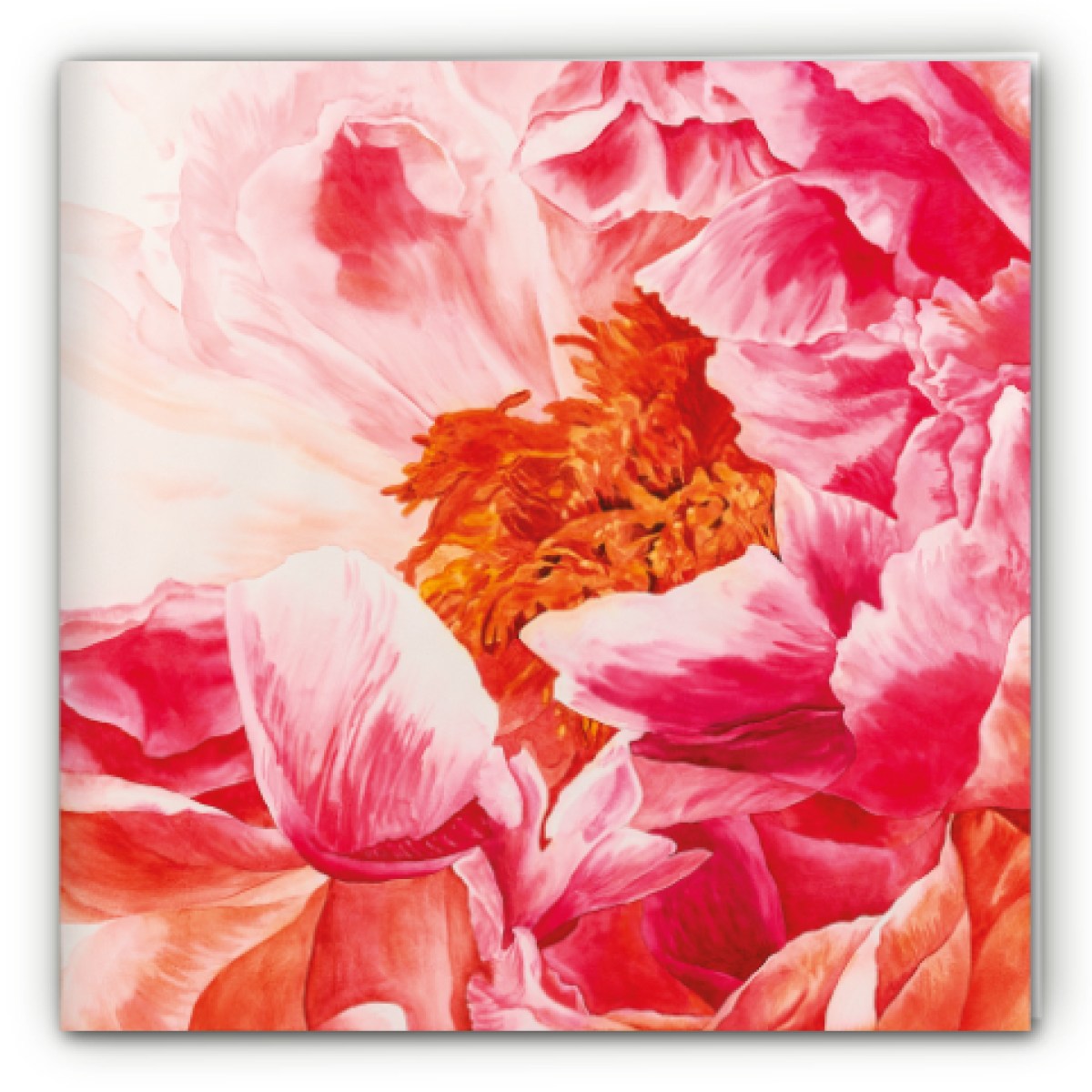 Õnnitluskaart õrnroosast pojengi südamest